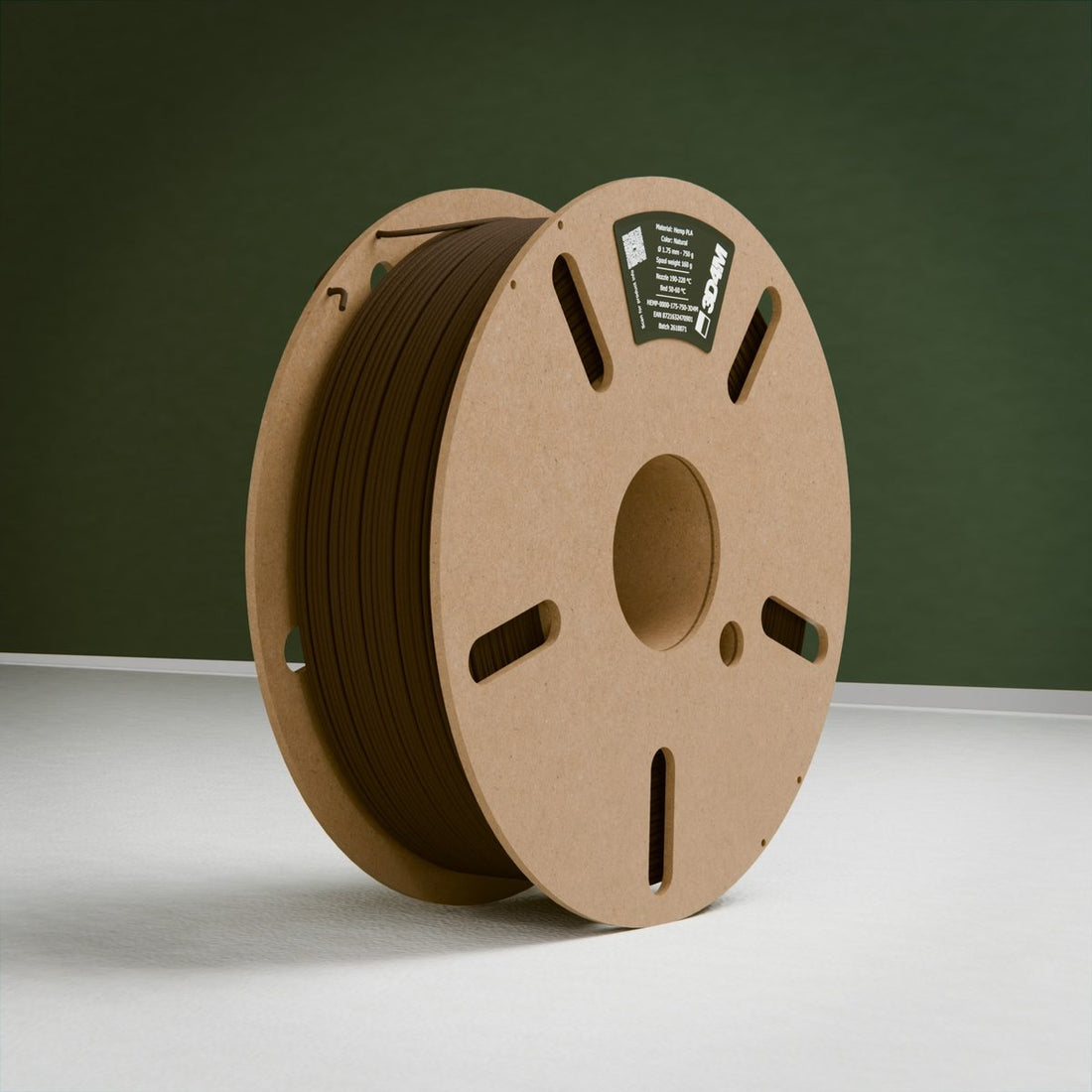 Hemp PLA Filament, Natural, 750 g, 1.75 mm