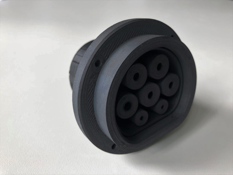3D printed plug with LUVOCOM 3F PAHT KK 50056 BK FR
